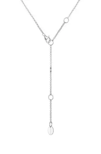Elegante Silberkette mit Perlenanhänger schwarz 6-6.5 mm, Zirkonia umfasst, 41 cm, 925er Silber, Gaura Pearls, Estland